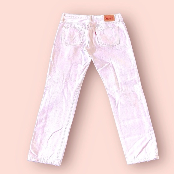 Levi’s 501 Distressed Jeans Womens Size 30 Original White - Picture 2 of 10